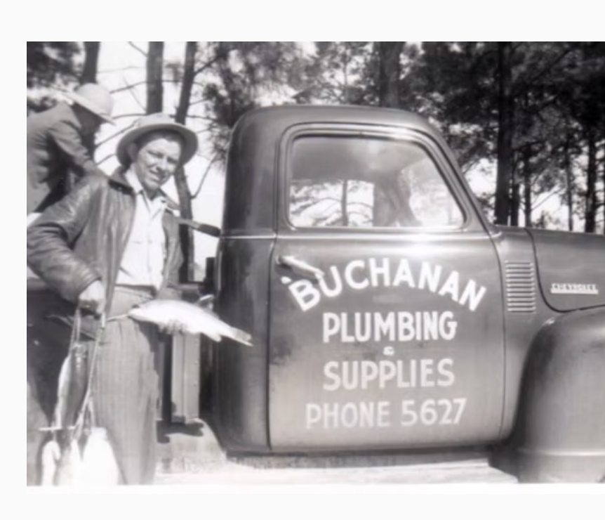 Vintage Buchanan Plumbing & Supplies delivery truck